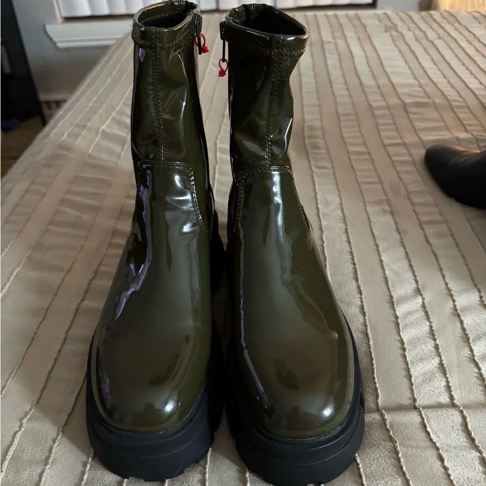 Aldo Olive Green Combat Boots - Picture 1 of 4